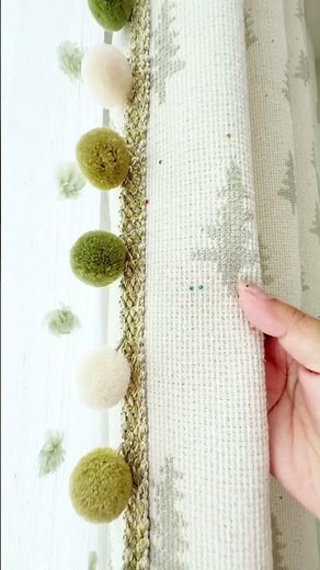 Soft Ivory Curtains with Subtle Green Pattern | Cozy Textured Sheer for Modern Homes #homedecor#home