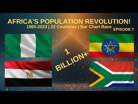 Africa's Population Boom: 1960-2023 #DataIsBeautiful #EducationalVideo #nüfus #DataAnimation