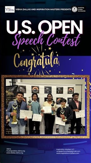 U.S. Open Speech Contest 2025 - Congratulations to the winners of the Impromptu Speech Contest!