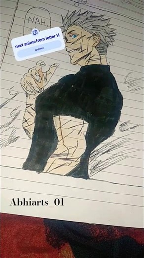 Quick sketch of letter G for gojo by doms colour pencil ✨🔥 #shorts #howtodraw#viral