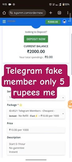 how to increase telegram fake member only 5 rupees