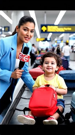 Baby vs Lost Luggage 😂 | “They’ll Give Me Free Diapers Anyway!” 🎒👶 | Funny Travel Baby Short