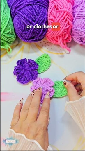Easy Crochet Simple Flower and Leaf #crochet