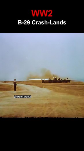 Iwo Jima: Crew Escapes B-29 After Crash Landing | Sound Design, AI Enhanced #ww2 #history #aviationlovers #aviation #superfortress #b29 😊 Buy me a coffee: https://bmc.link/druidworks Restored footage from WW2, Iwo Jima, showing a Boeing B-29 Superfortress crew narrowly escaping after their B-29 crash-lands. After crash landing at an Iwo Jima airfield, the aircraft erupts into flames. Crew members can be seen escaping the B29 and running to safety. Firefighters attempt to extinguish the fire. Fo