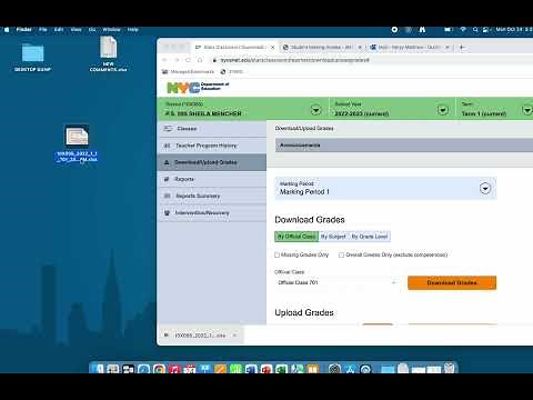 STARS CLASSROOM - GRADE ENTRY - DOWNLOAD / UPLOAD