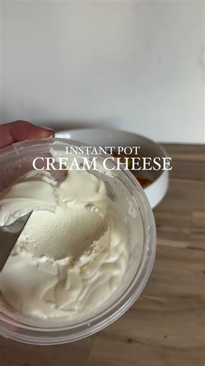 Who knew you could make Cream Cheese in the Instant Pot!? 😲 This recipe from @grocerygettinggirl on Instagram is a total gamechanger! 🤍 Follow along to make the fluffy cream cheese of your dreams. ☁️ Instant Pot Cream Cheese Recipe: 3 C Whole Milk 1.5 C Heavy Cream 1/4 C white vinegar 1 Tsp salt Add everything to pot and stir. Place the lid on and pressure cook on LOW PRESSURE for 5 mins. Allow the pressure to naturally release which should take between 10-20 mins. Line a strainer with cheesec
