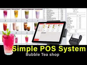 simple pos system for small business with Bill Printing in java | Touch screen POS | Bubble Tea POS