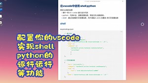 如何在vscode中使用shell和python，实现逐行运行代码