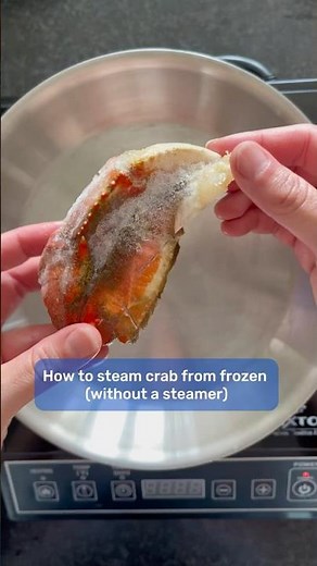 How to steam Dungeness crab from frozen *without a steamer* #alaska #crablegs #dungenesscrab