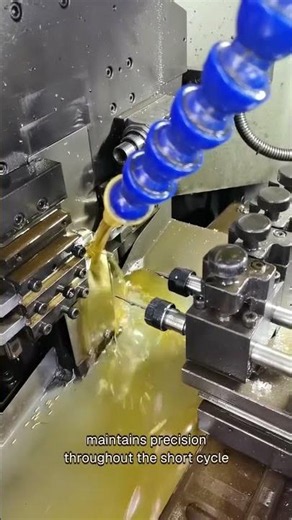 Swiss-Type CNC Lathe Drilling and Turning Machining Demonstration