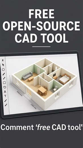 3D Floor Plan - CAD Designer - Architecture on Instagram: "🛠️ Just discovered an insanely useful open-source CAD tool… and I’m honestly surprised more people aren’t using it. 👀 With it you can: 👉 draw floor plans in minutes 👉 plan rooms & furniture in 3D 👉 test DIY projects before you build 👉 check measurements & fit 👉 completely free — because it’s open source 🔥 I’m not posting the link publicly — only for the people who genuinely want it. If you want the download link: 👇 Comment “free