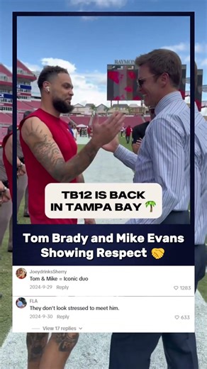 Tom Brady and Mike Evans Showing Respect 🤝 #tombrady #mikeevans #nfl #superbowl #shorts