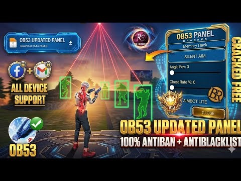 Free fire Mod apk Auto headshot & Auto Aim Anti-Ban mod menu Main Id safe #freefire