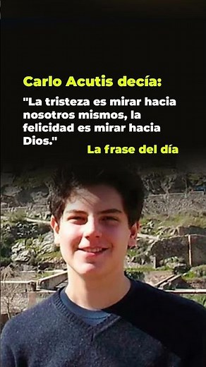"La tristeza es mirar hacia ti, la felicidad es mirar a Dios" - comenta AMÉN
