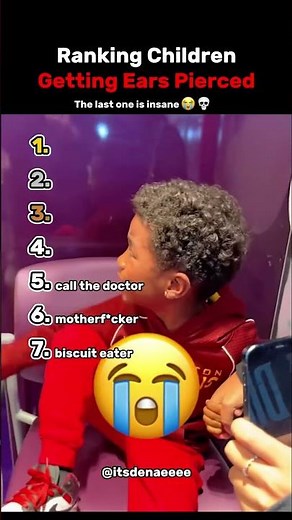 Ranking The Top 7 Children Getting Ears Pierced