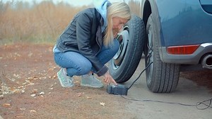 Confused Driver Fixing Broken Car. Auto Engine Failure. Car Accident Breakdown Inspecting. Driver Repair Damage Vehicle. Automobile Problem On Roadside. Suv Malfunction Trouble On Road Trip Driving