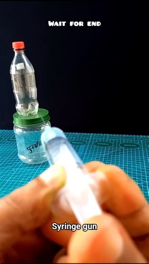 #syringe gun experiment #powerful gun #experiment shorts