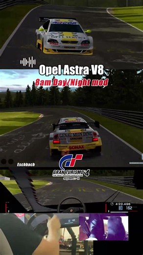 Opel Astra V8 Coupé Touring Car DTM - Nürburgring Nordschleife - Steering Wheel Gran Turismo 4 pt5.1