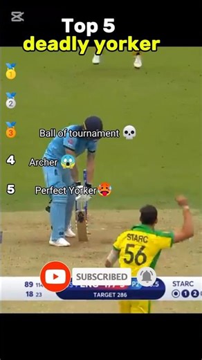 Top 5 deadly yorker 🔥💀 #shortvideo #cricketlover #viralvideo #cricket
