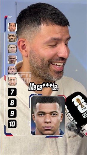 ¡RANKING A CIEGAS CON EL KUN AGÜERO! ¿CÓMO QUEDÓ? 🎬 #ESPNMundial #Shorts
