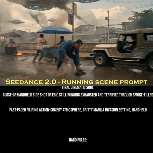Seedance 2.0 Philippines: Running Sequence Prompt