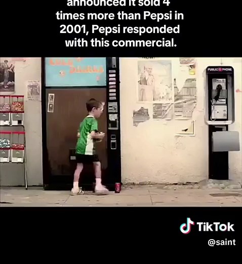 When Coca Cola announced it sold 4 times more than Pepsi in 2001, Pepsi responded with this commercial.
