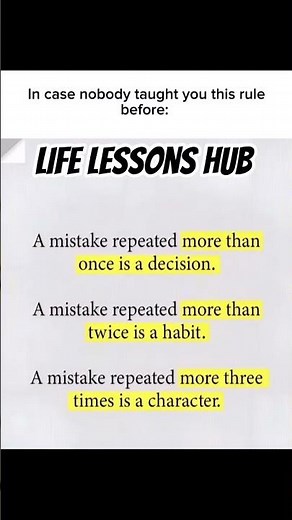 “One Mistake Teaches You… Repeating It Defines You ⚠️🔥👑”