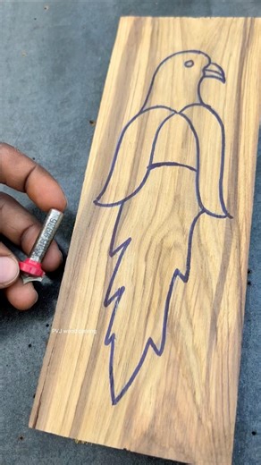 Amazing wood carving Bird tutorial #woodworking #wooddesigner #woodcarving #wood