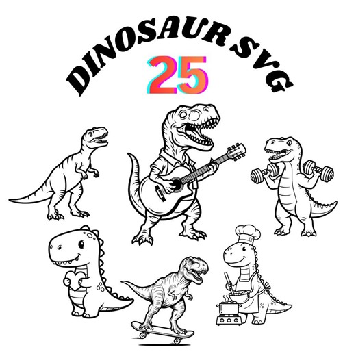 25 Dinosaur SVG Bundle for Cricut | Cute Dino SVG, Dinosaur Clip Art, Laser Cut File, SVG Files, Digital File, Svg for Cricut - Etsy