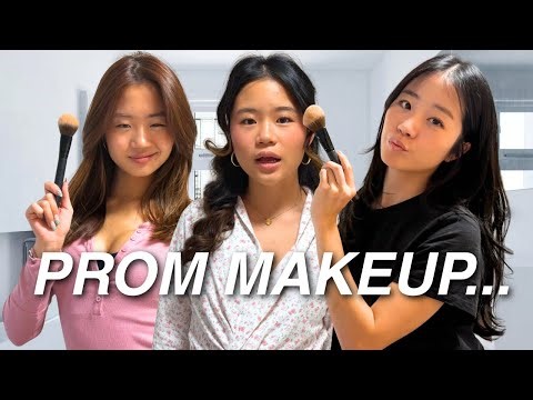 WE DID OUR SISTERS MAKEUP FOR PROM!!!