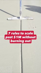 If your concrete business isn't growing, you're breaking one of these rules. 1) Your first hire should be a foreman, not a laborer If you can't leave the job site for a day without everything falling apart, you don't own a business—you own a job. Interview 10-15 guys to find 1 solid foreman with 3 years of crew leadership experience. 2) Profit matters more than revenue I see contractors doing $500k in sales but taking home $40k. That's poverty with extra steps. Aim for 35-45% gross profit and 15