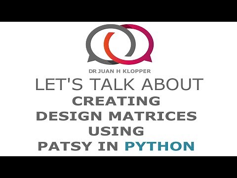 Design Matrices using Patsy in Python