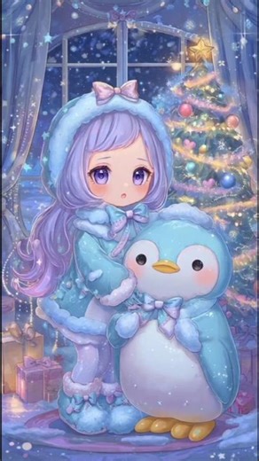 ##Penguin Girl & Piko Ki Magical Christmas Night 🎄✨ | Cute Chibi Winter Story