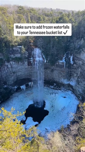 XPLR.NASH on Instagram: "Experiencing Tennessee waterfalls when they are frozen is such a unique experience and should be on your bucket list for things to do in Tennessee. 📍 These waterfalls are all at Fall Creek Falls State Park, just over 90 minutes from Nashville in Spencer, Tennessee. Some of the trails may be slick and muddy, so be prepared, but if you can handle the elements, there are some good hikes waiting for you. Where is your favorite place near Nashville or in Tennessee to explore