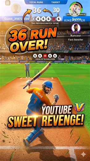 Can I Take Revenge By Hitting 36 Run In One Over 🤔 #cricket #cricketleague #shorts