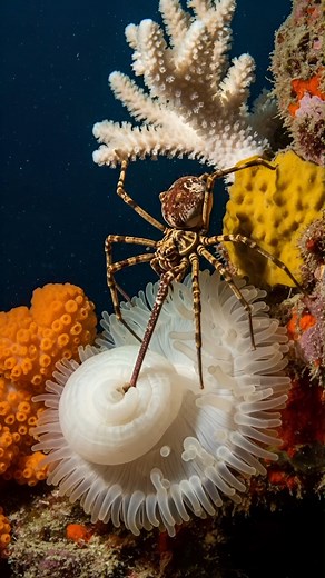 1.5K views |  Watch the alien-like Giant Sea Spider use its terrifying proboscis to literally suck the life out of its prey. The deep sea is a different world!  #GiantSeaSpider #DeepSea #AlienOfTheDeep #MarineBiology #OceanCreatures #DeepSeaFisher #Bioluminescence #Abyssal #NatureIsScary #ScienceTok | CutiesClassics | Facebook