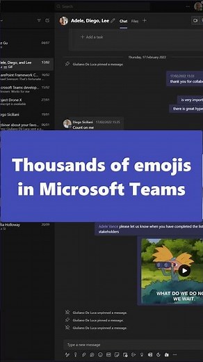 Thousands of emojis in Microsoft Teams #shorts