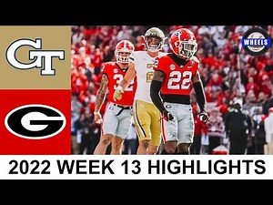 #1 Georgia vs Georgia Tech Highlights | College Football Week 13 | 2022 College Football Highlights
