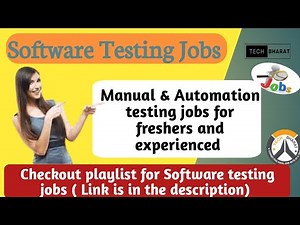 WFH testing jobs | Software testing Jobs 2025 | Manual & Automation Testing | QA Jobs | Tech Bharat