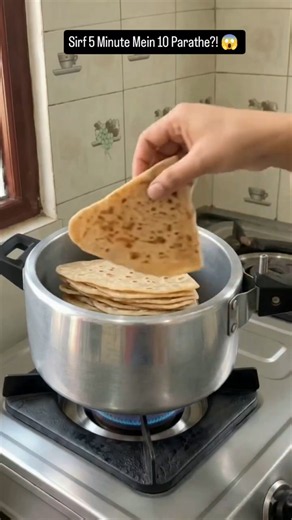 5 Minute Mein 10 Paratha Banane Ka Amazing Trick 😱🔥 | Kitchen Hack #relatable #trending #shortsfeed