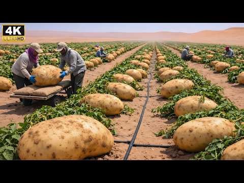 Unbelievable! How Desert-Grown Potatoes Become Fries and Mashed Potatoes (Full Process)