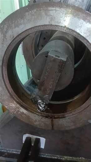 heavy-duty line boring operating on a large industrial workpiece #machine #youtube shorts #viral