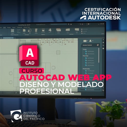 Mayor información📱: https://wa.link/2rj0i1 Curso AutoCAD Web App Diseño y Modelado Profesional 📌 ¿Qué aprenderás? ✅ Diseño y edición de dibujos 2D desde cualquier dispositivo con acceso a internet. ✅ Uso de herramientas de precisión, acotado, capas y bloques para planos técnicos. ✅ Visualización y revisión de modelos 3D directamente en la nube. ✅ Organización, documentación y presentación profesional de proyectos colaborativos. 📜 Certificación internacional Autodesk 🎓 Modalidad: Virtual 📚 I