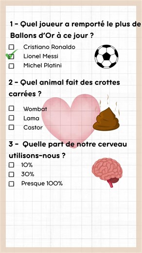 QUIZ CULTURE GENERALE ! top départ #quiz