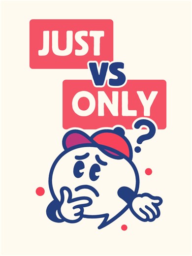 Just vs Only: Simple Rules Real Examples Hi there! Welcome back to Mini English Tips. Today you’ll finally nail the difference between just and only. Use just for recent actions, exactness, or to soften a request (“I just finished my homework.” / “Could you just help me with this?”). Use only for exclusivity/limited amount (“There are only three cookies left.” / “I only have five dollars.”). Café trick: “I’ll just have a coffee” (= casual, friendly order) vs “I’ll only have coffee” (= nothing el