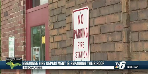 Negaunee Fire Department repairs leak in fire station roof