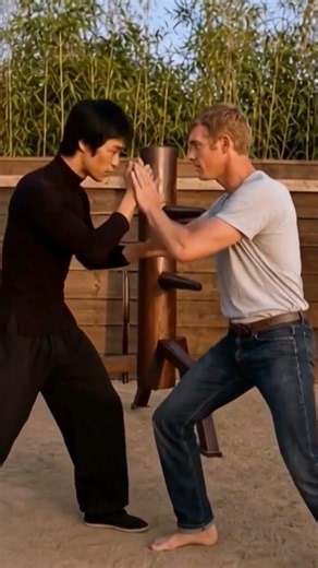 Bruce Lee and Steve McQueen in training session 🥋🔥
