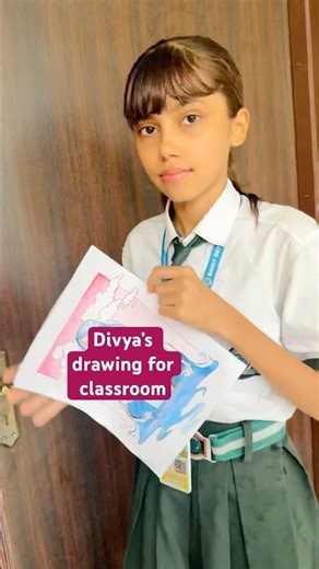 Divya’s drawing for classroom decoration / Simple drawing for classroom decoration #shorts #draw