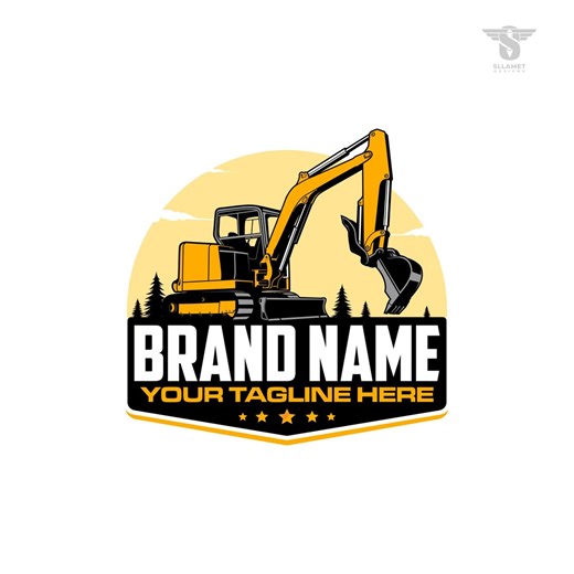 Mini Excavator Logo: Compact Digging Construction Vector Designs (SVG, EPS, PNG) - Etsy UK