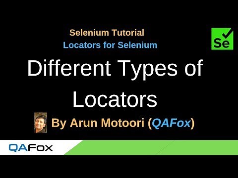 Locators for Selenium - Part 2 - Different Types of Locators
